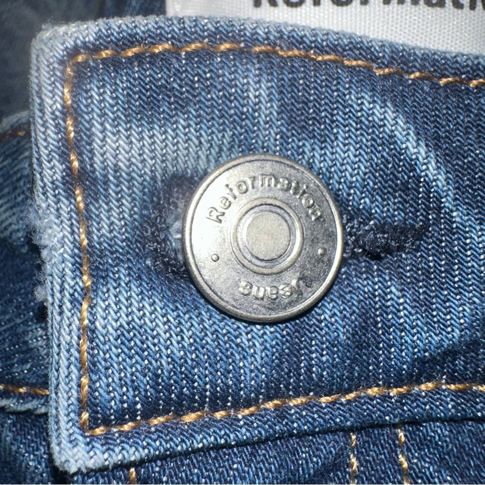NWT/Reformation Liza Ultra High Rise Straight Cropped Jeans/Size: 29 - Picture 5 of 16